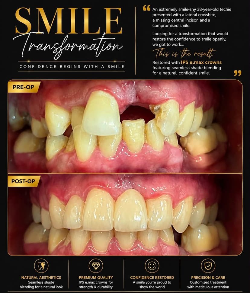 Smile Transformation with e.max Crowns