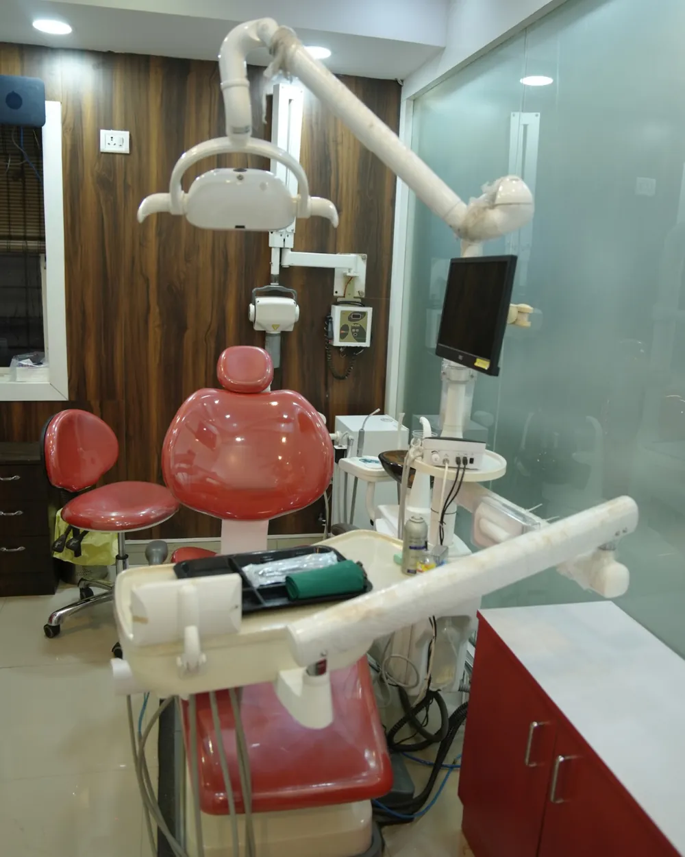 Dental chair and equipment in a Dental Destination operatory